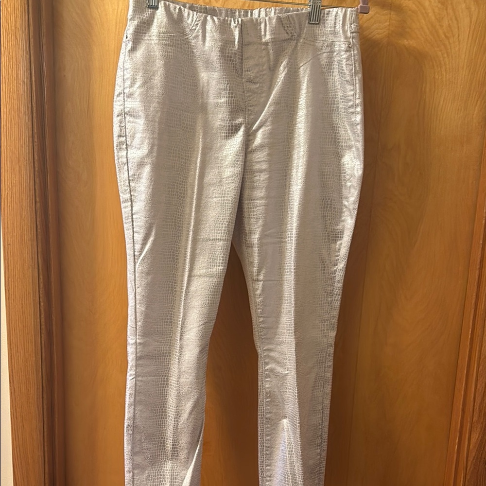 Joseph Ribkoff Silver Ankle Pants